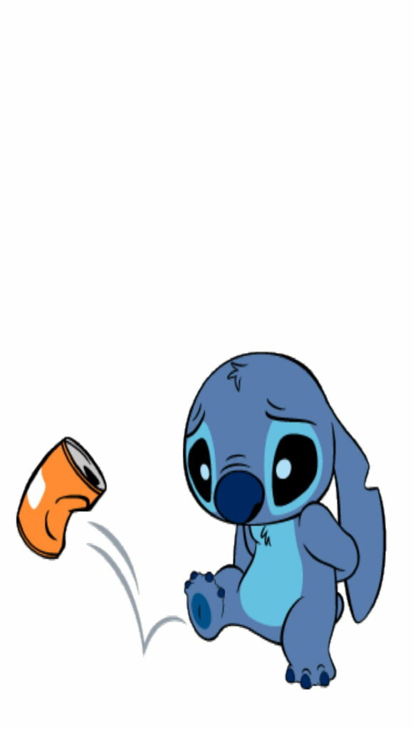 Stitch's Heartache: A High-Definition Phone Wallpaper that Reflects Emotion