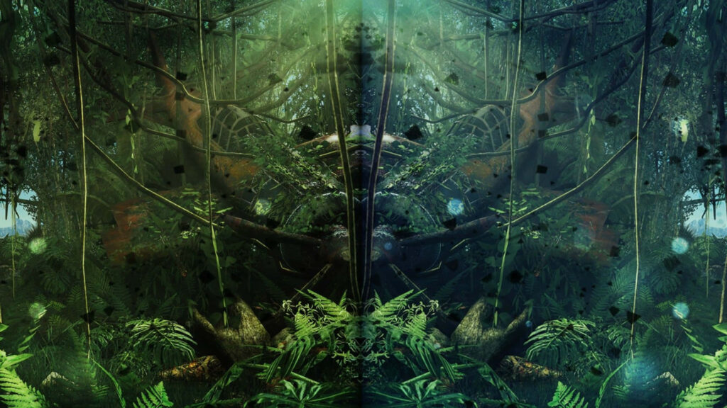 Mysterious Far Cry 3 Jungle Wallpaper: Lush Greenery and Ominous Lighting in Tropical Setting