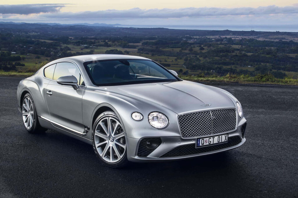 Silver Bentley Car on Road - Scenery Background Wallpaper
