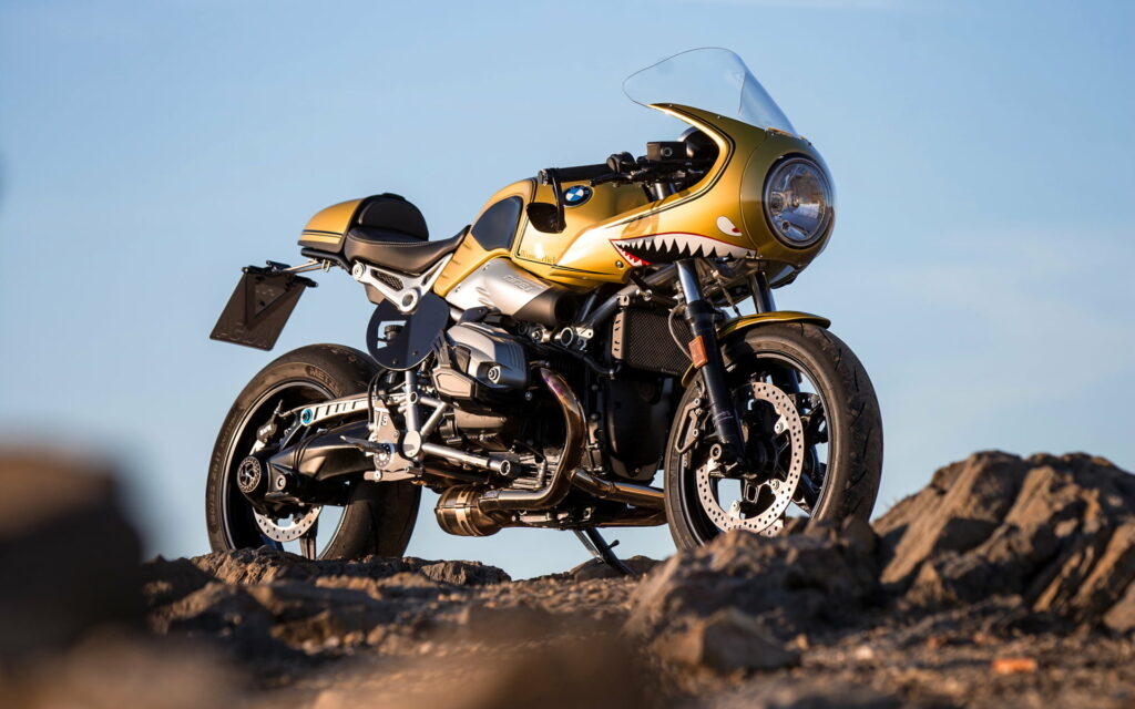 Precision Masterpiece: German Engineering Elevation - Custom BMW R nineT Racer Tuned to Wunderlich's Perfection (2017) Wallpaper