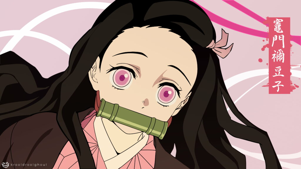 Demon Slayer: Nezuko Kamado's Mesmerizing FanArt Brilliance in Stunning 4K Wallpaper