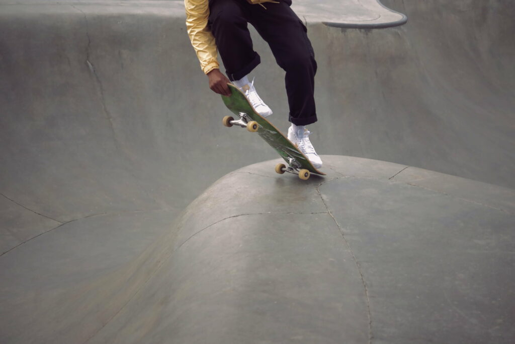 Thrilling Skateboard Trick: Capturing the Extreme and Vibrant Essence in 4K Skateboarding Wallpaper