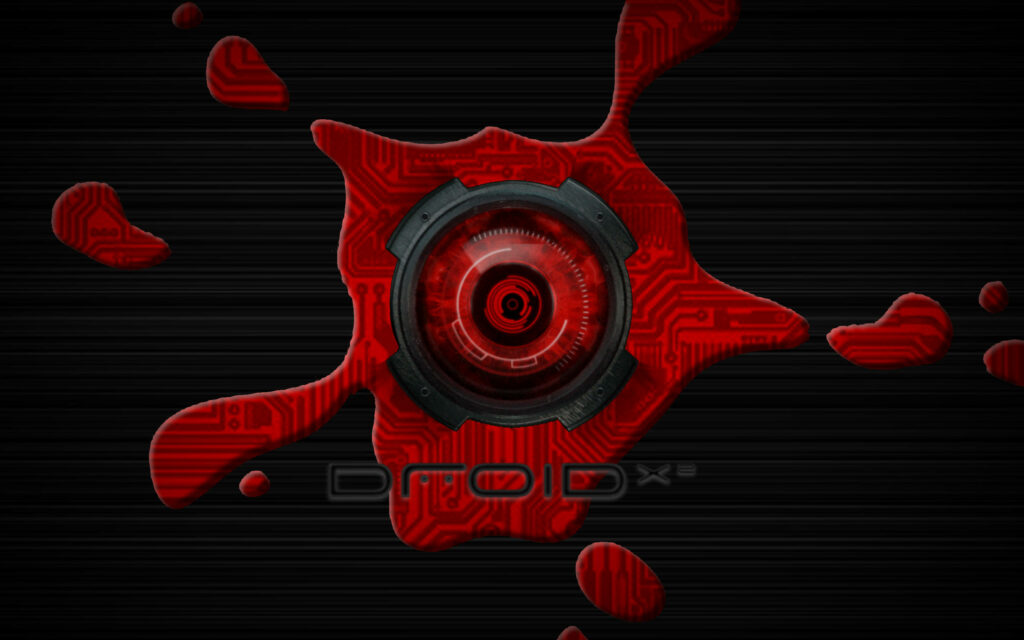 Eye-catching Droid: A Vibrant Red Wallpaper