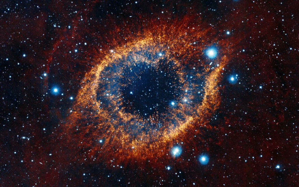 Vibrant Celestial Eye: Captivating 4K Ultra HD Galaxy Background Wallpaper