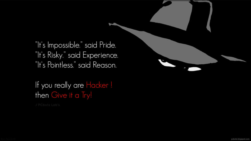 The Mysterious Hacker: Challenging All Doubters with a Cryptic Stare Wallpaper