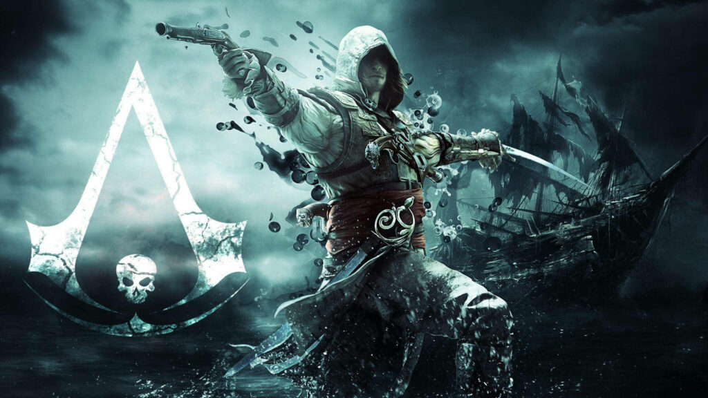 Master Assassin in High Definition: Full HD Background Visualizing Ezio Auditore Da Firenze from Ubisoft's Assassin's Creed Series Wallpaper