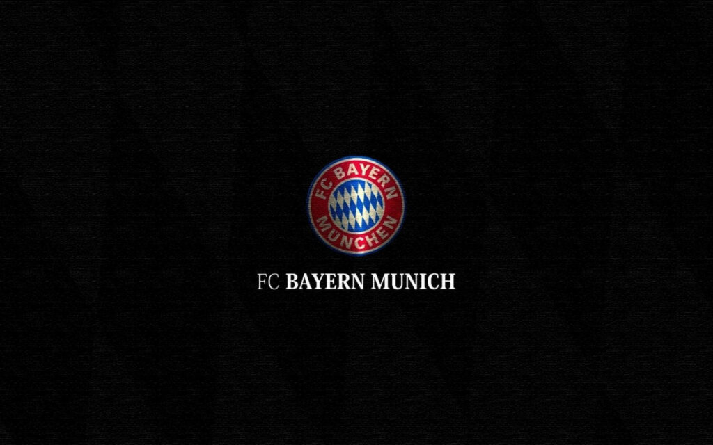 Classic FC Bayern Munich logo centered on textured black background wallpaper for fans
