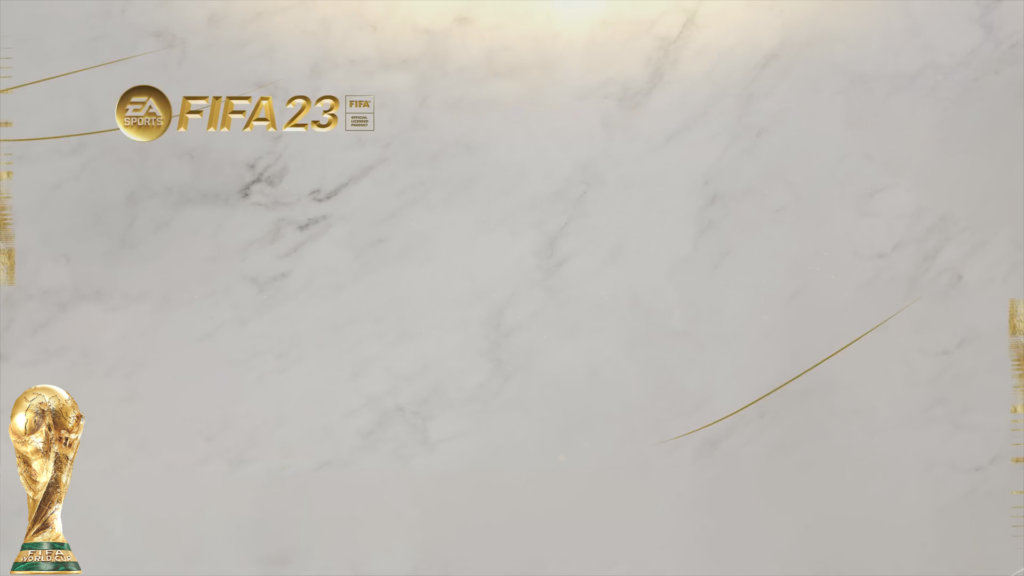 FIFA 23 Wallpaper: Iconic World Cup Trophy on Marble Background
