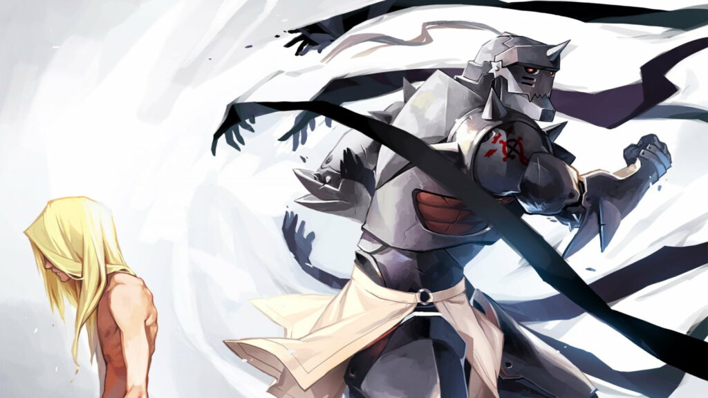 Alchemist Brothers Unleashed: Captivating Anime Wallpaper Showcasing Elric Alphonse in HD Grace