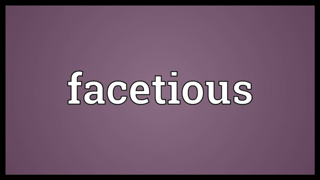Plum Background Wallpaper Featuring 'Facetious' in White Text