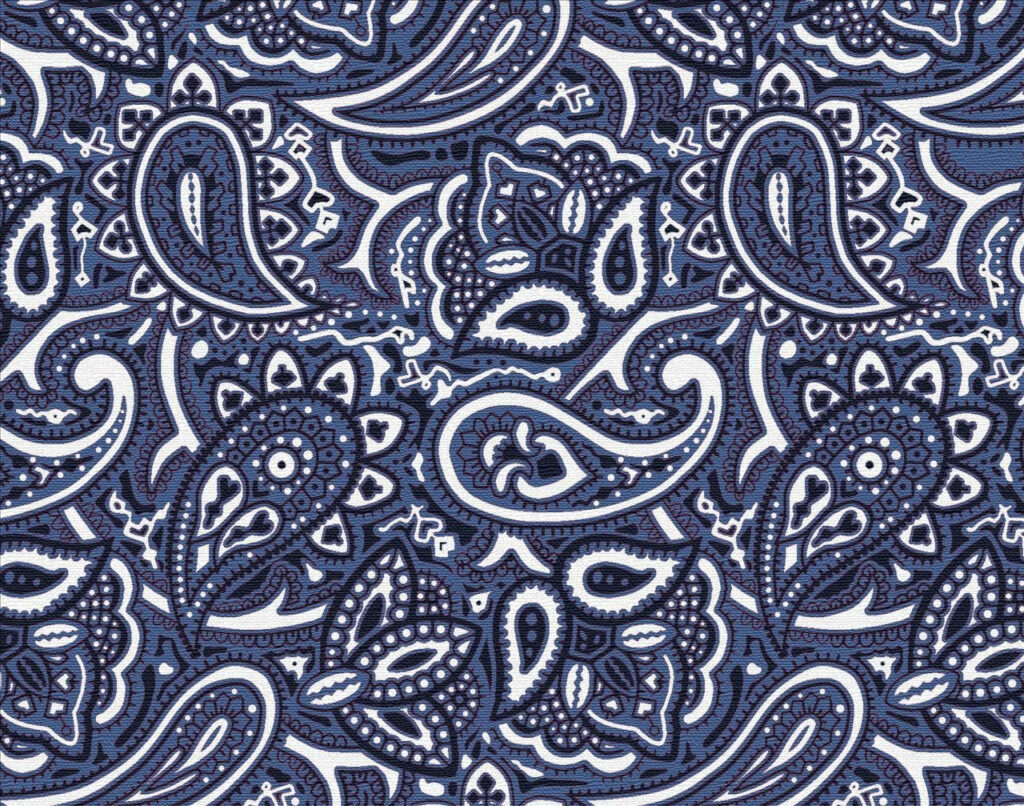 Paisley Perfection: The Timeless Charm of a Faded Blue Bandana Wallpaper