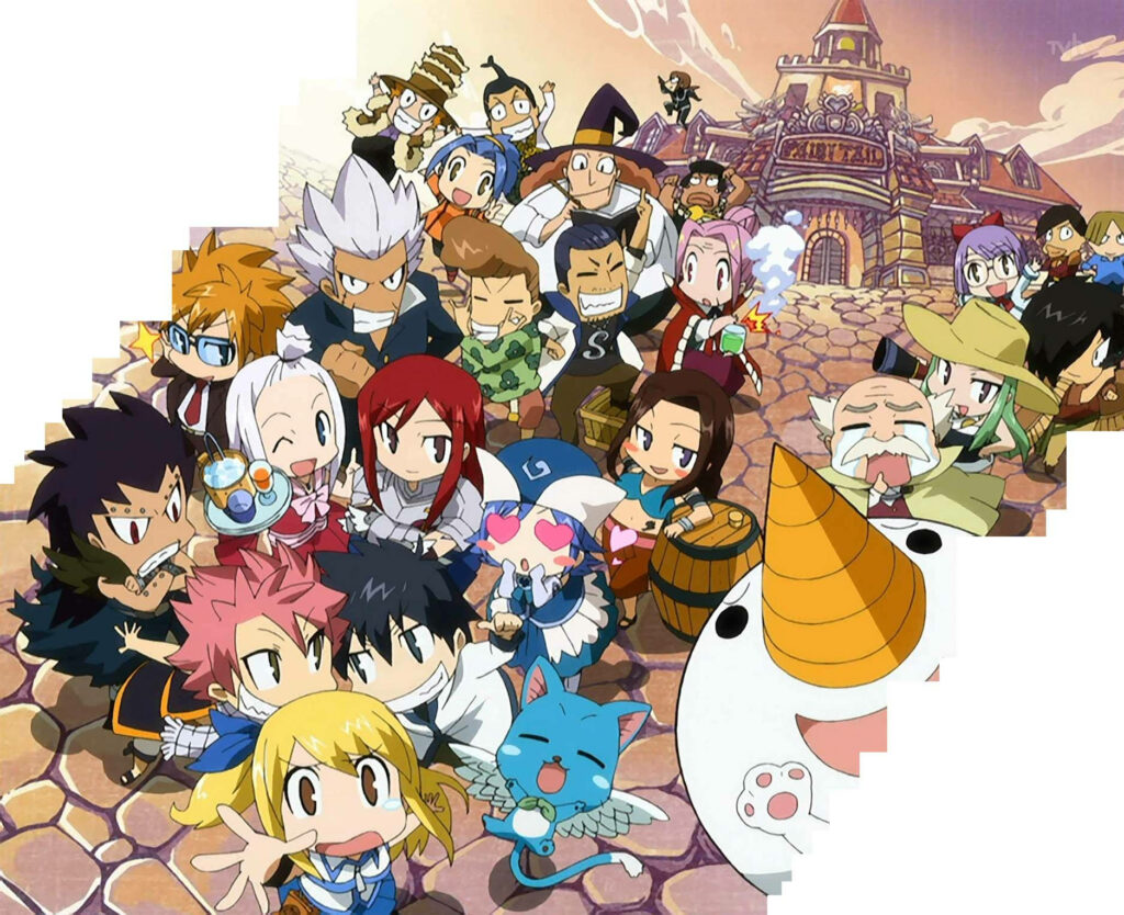 Vibrant Fairy Tail Characters Wallpaper Background - Magic & Camaraderie