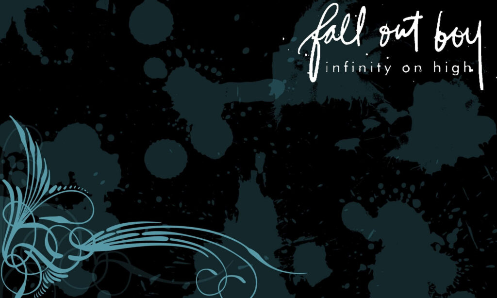 Fall Out Boy Infinity on High wallpaper bold artistic patterns dark background handwritten font