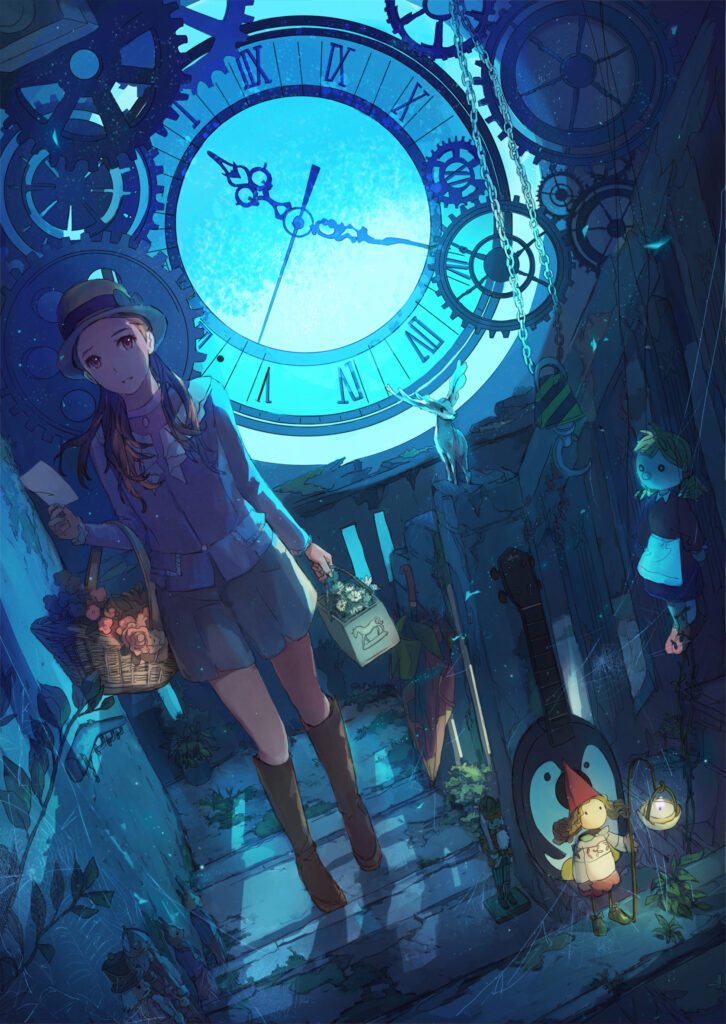 Dreamy Fantasy Anime Wallpaper: Girl on a Mystical Path