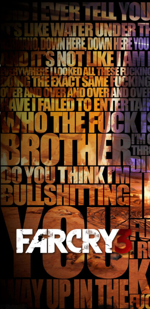 Far Cry 3 Promotional Wallpaper: Intense and Chaotic Video Game Montage