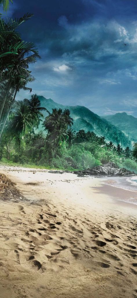 Far Cry 3 Rook Islands tropical beach jungle misty mountains cinematic mobile wallpaper