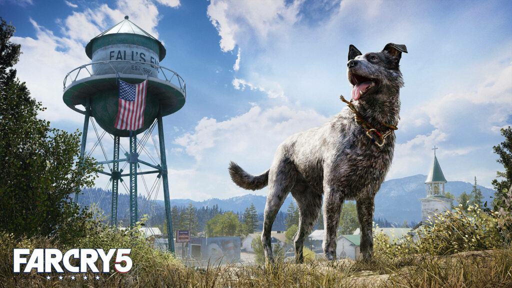 Far Cry 5 Dog & Water Tower Wallpaper: Perfect iPhone Background