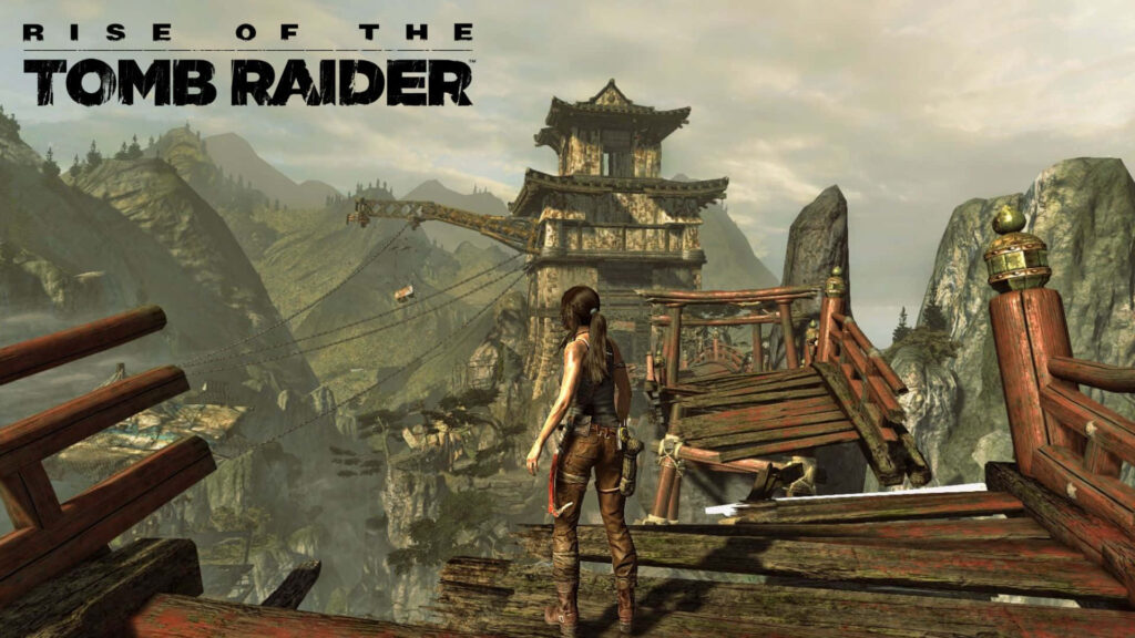 Lara Croft, the Adventurous Archaeologist, Surveys the Ruins of Ancient Mysteries in Rise of the Tomb Raider Wallpaper