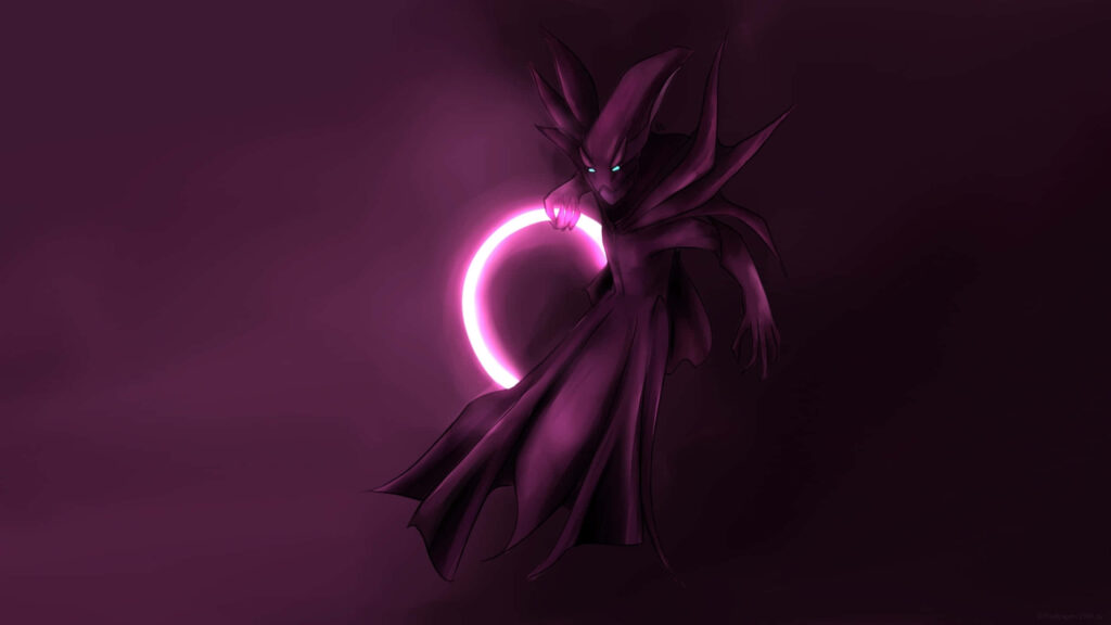 Mystical Moonlit Encounter: Abaddon in the Enchanted World of Dota 2 Wallpaper