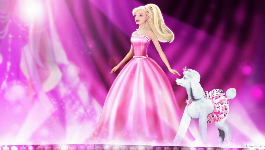 Enchanting Fashion Journey with Barbie in High-Definition Fairy Tale Wallpaper