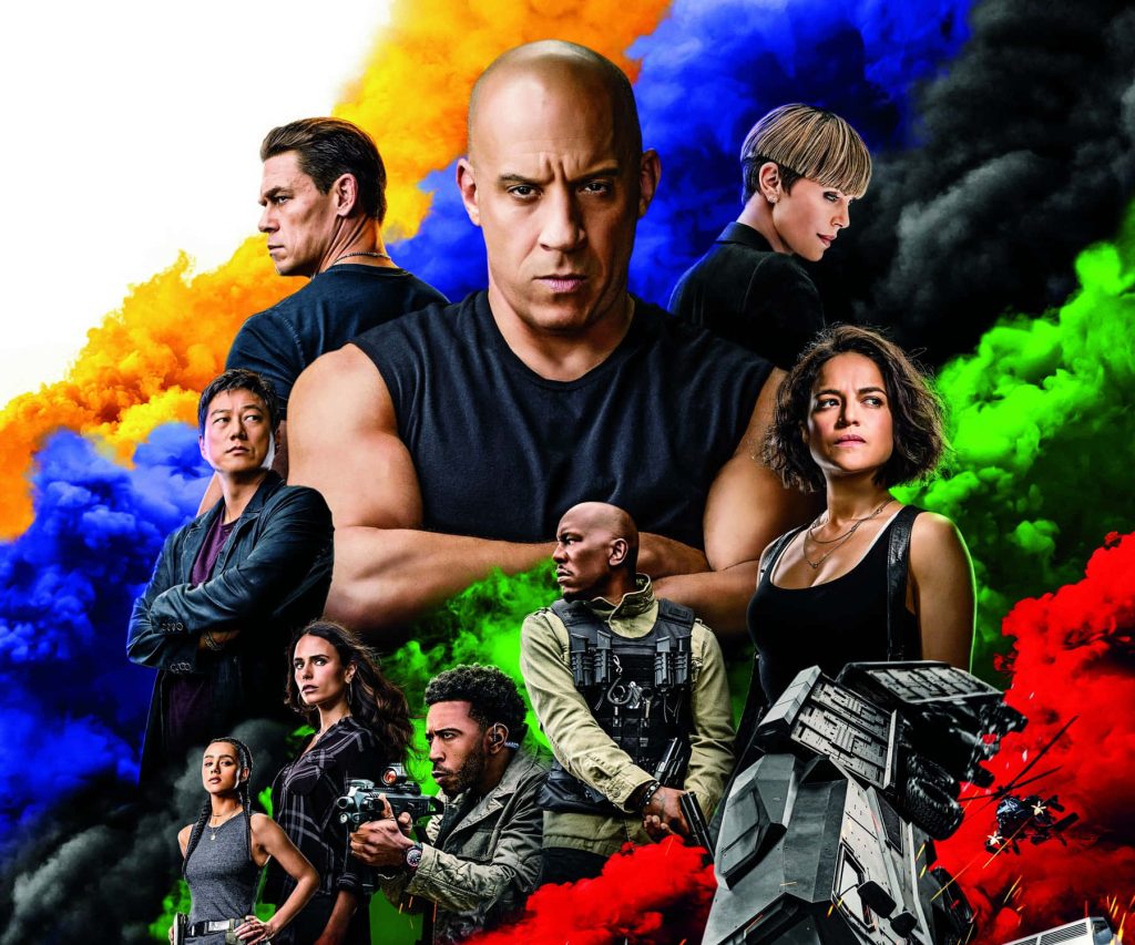 Fast Furious 9 wallpaper Vin Diesel John Cena Michelle Rodriguez Charlize Theron dramatic collage