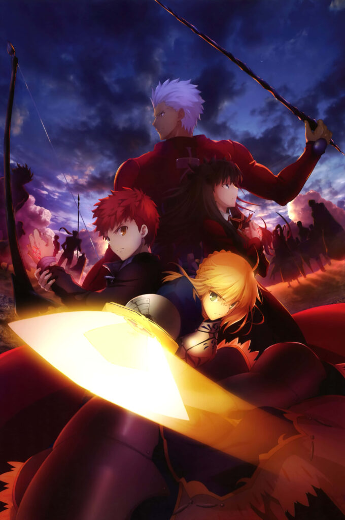 Dynamic Fate/Stay Night Wallpaper: Saber & Archer in Epic Battle