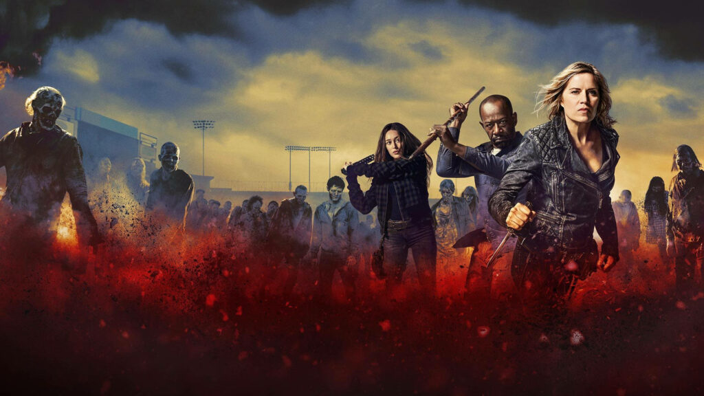 Fear The Walking Dead Wallpaper: Intense Zombie Battle Scene