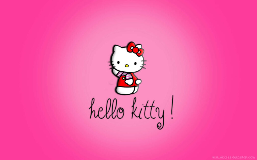 Feline Fun on Your Desktop - Adorable Hello Kitty PC Wallpaper