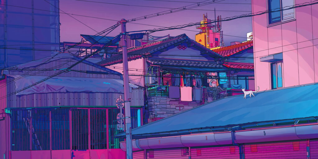 Feline Melodies: Immersive Cat Aesthetic in Captivating Digital Art Wallpaper