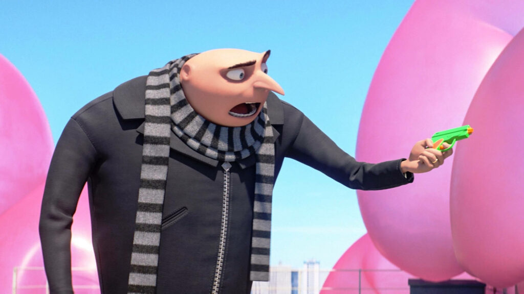 Felonious Gru with Colorful Toy Gun - Despicable Me 3 Wallpaper