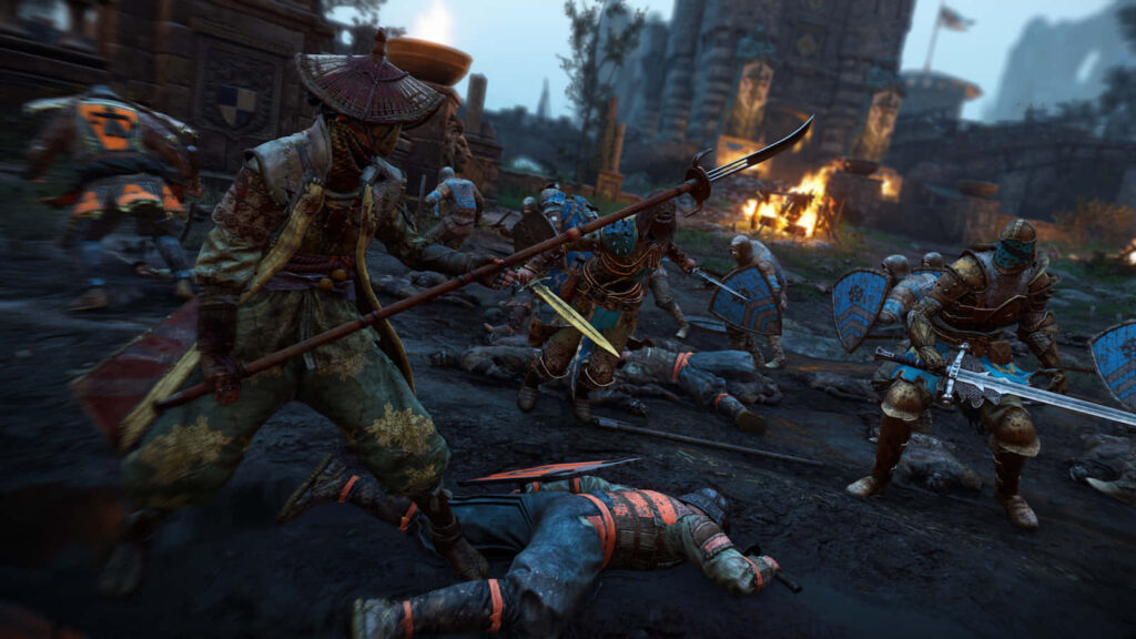 Fierce Female Samurai Dominates the Battlefield with Deadly Precision - For Honor Wallpaper