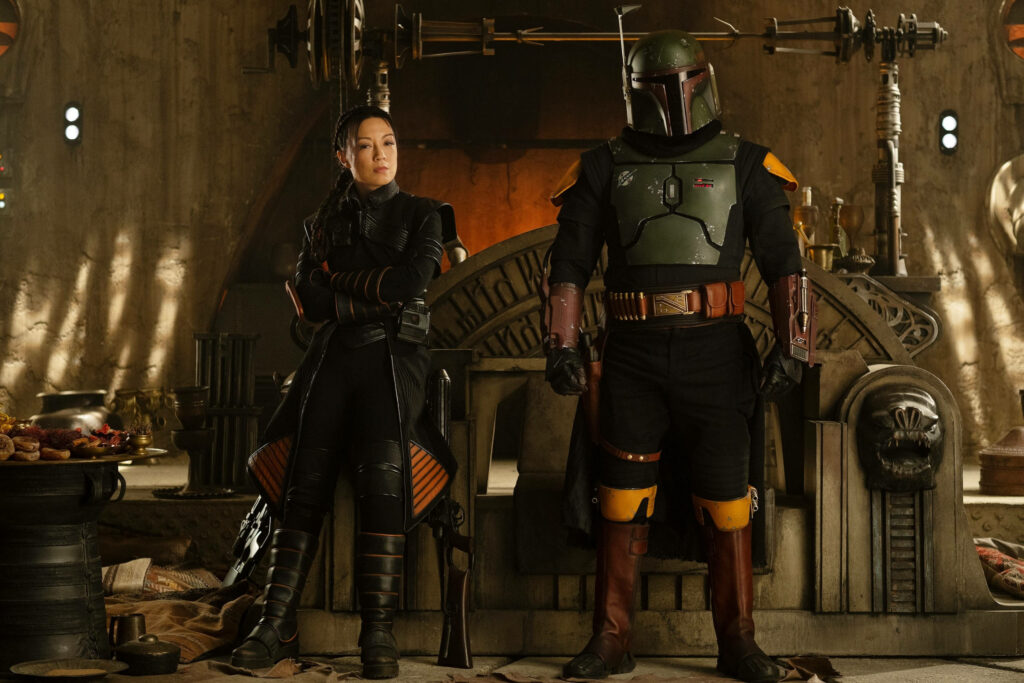 Fennec Shand & Boba Fett: Dynamic 4K Wallpaper in Rugged Setting