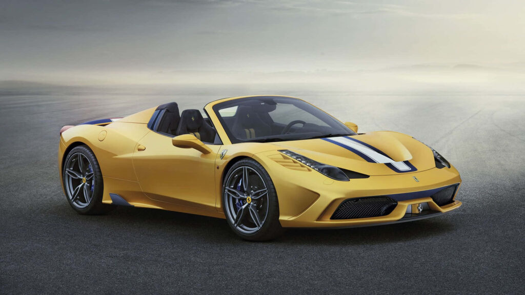 Unleashing Power: A Breathtaking Snapshot of the Ferrari 458 Speciale in Action - A Must-Have Wallpaper for Enthusiasts of Supreme Performance