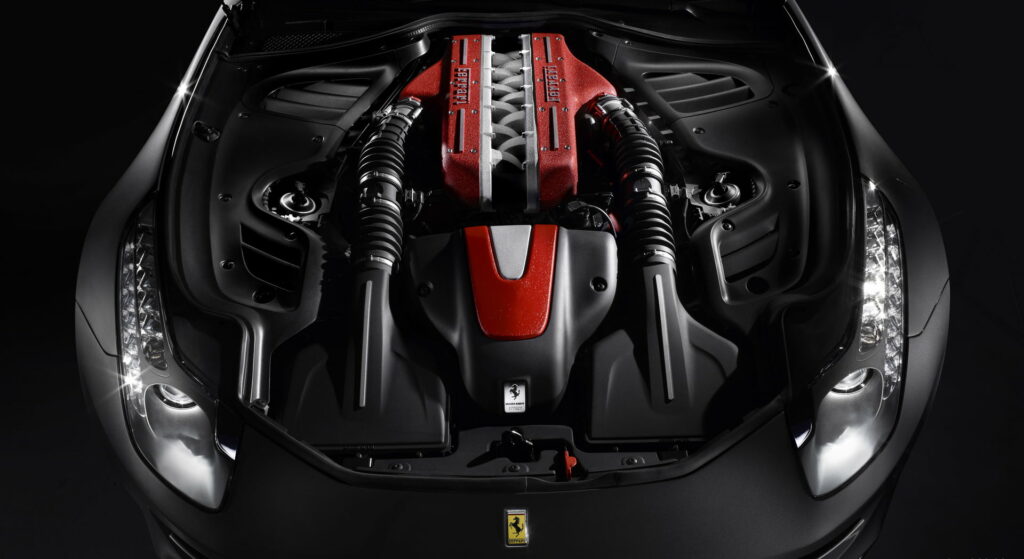Unleashing the Power: Ferrari FF's Engine Roars in this Stunning HD Wallpaper