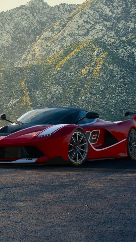 Ferrari FXX-K: Unleashing Power on the Mountain Pass Wallpaper