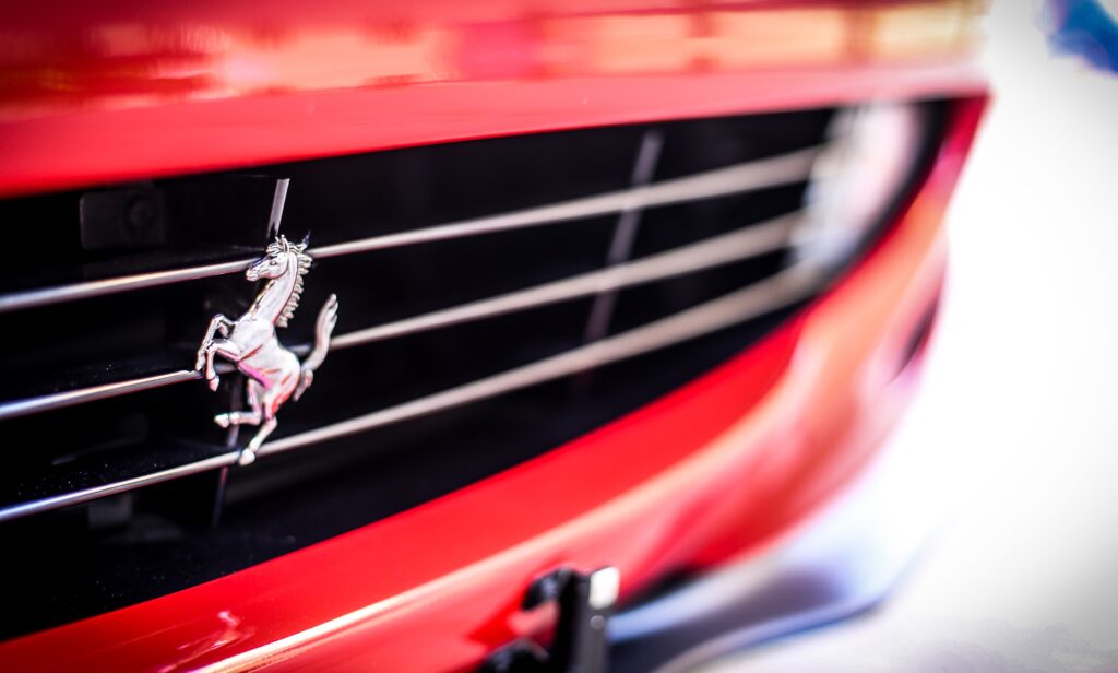 Stunning Ferrari Front Bumper Wallpaper - Prancing Horse Logo