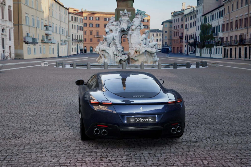 The Timeless Elegance and Alluring Power of the Ferrari Roma Unleashed on a Majestic Journey Wallpaper