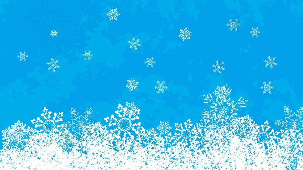 Festive Snowflake Wallpaper: Bright Blue Background for Christmas Cheer