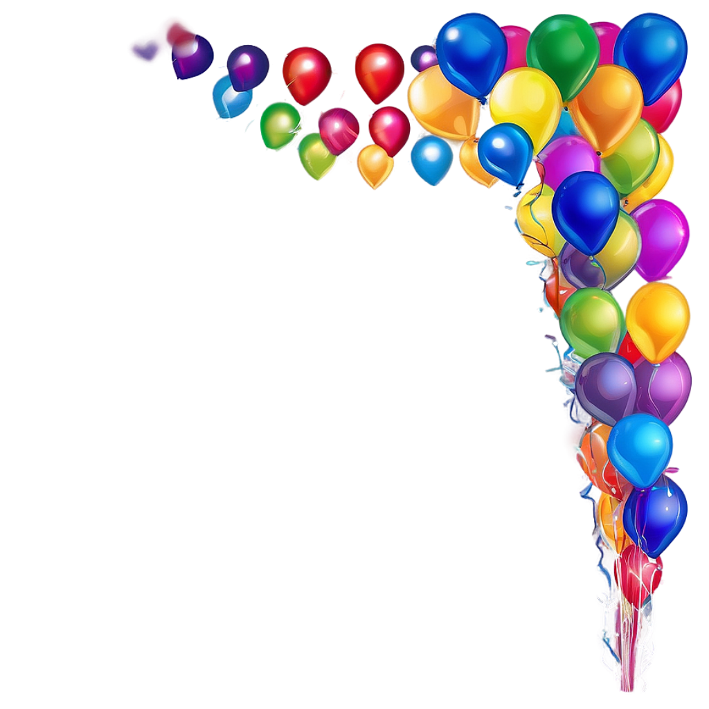 Festive Balloon Border Wallpaper for a Colorful Cheerful Background