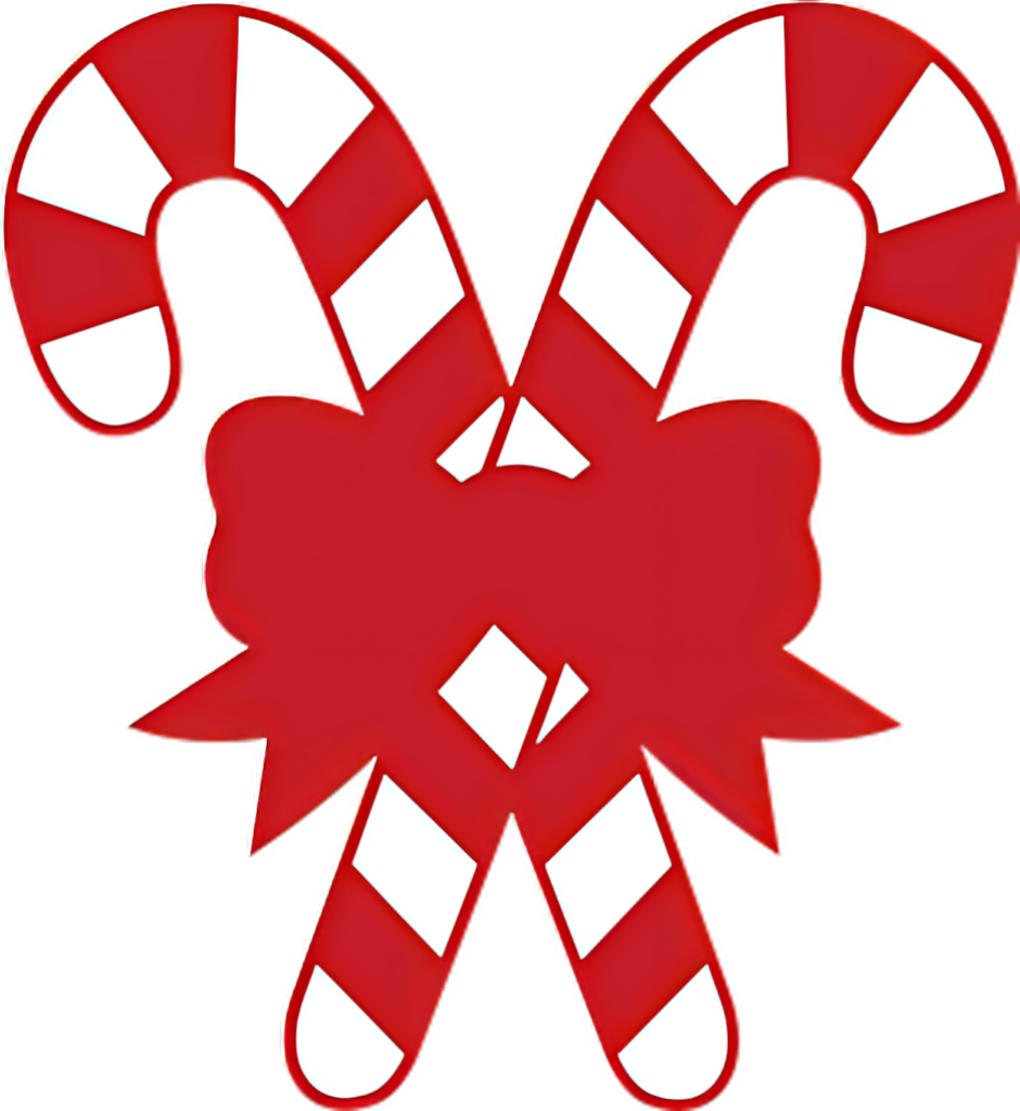 Festive Red & White Candy Cane Wallpaper for Christmas Celebration