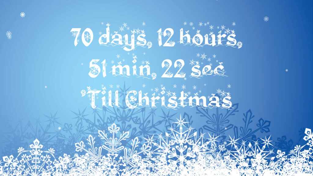 Festive Snowy Wallpaper: Countdown to Christmas Spirit Background
