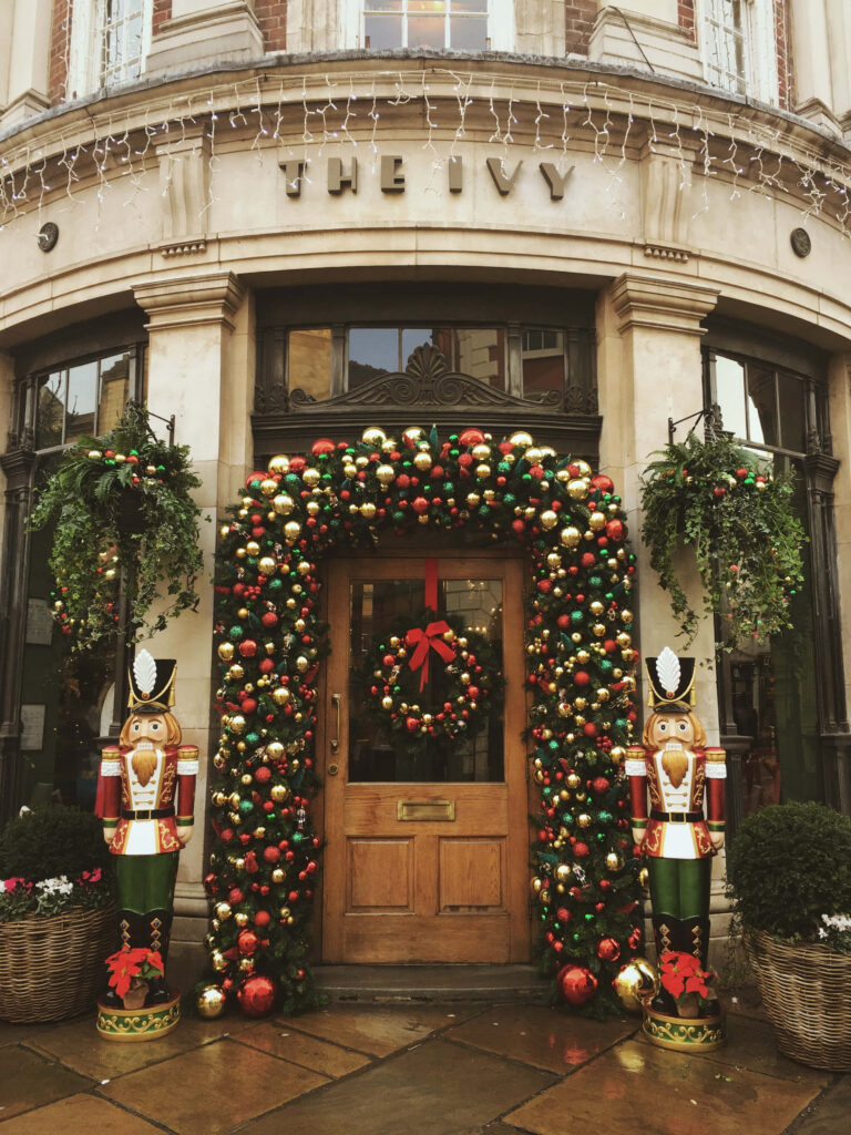 Festive Christmas Archway at The Ivy St Helen's Square with Nutcrackers Wallpaper