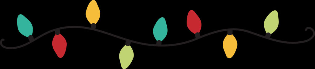 Colorful Christmas Lights Wallpaper on Dark Background for Holidays