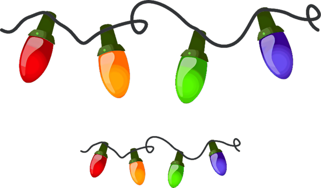 Festive Colorful Christmas Lights Wallpaper on Dark Background