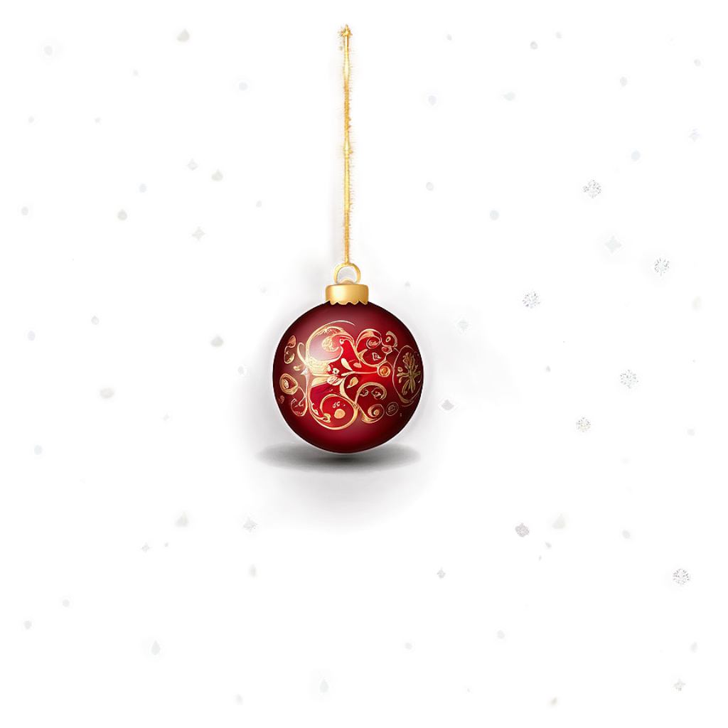 Festive Christmas Ornament Wallpaper with Golden Designs & Twinkling Lights