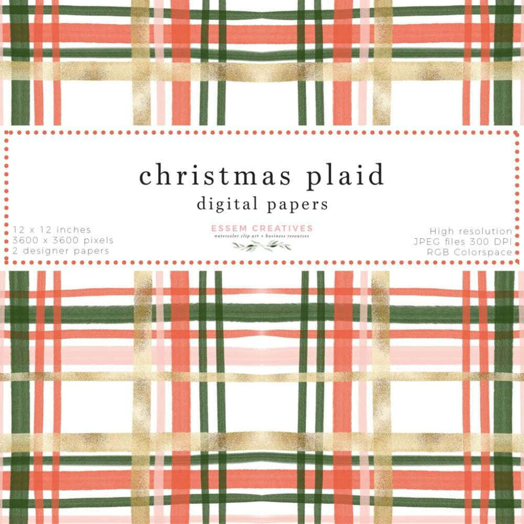 Festive Red, Green & Gold Plaid Wallpaper - Holiday Cheer Background