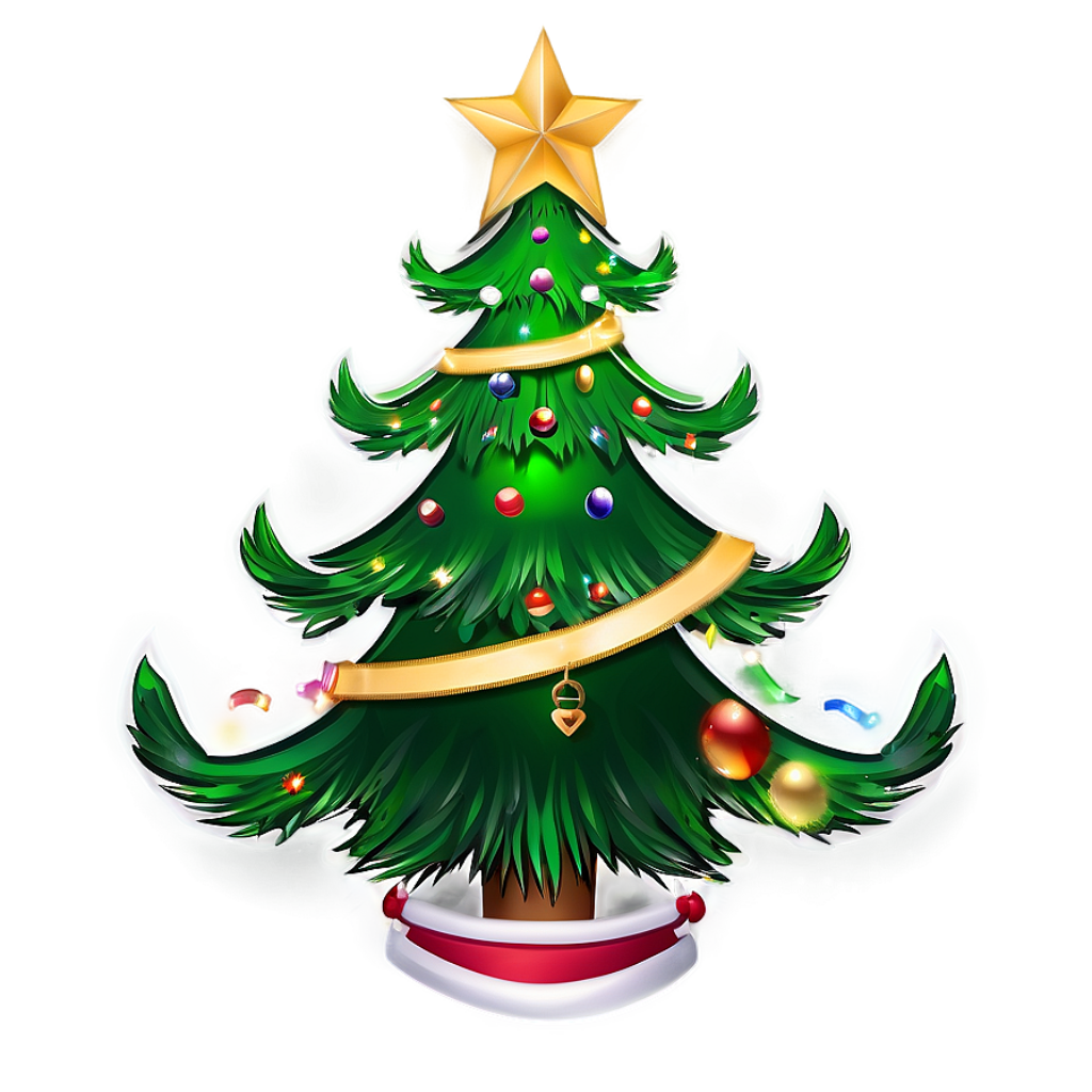 Colorful Christmas Tree Wallpaper: Festive Decor on Soft Green