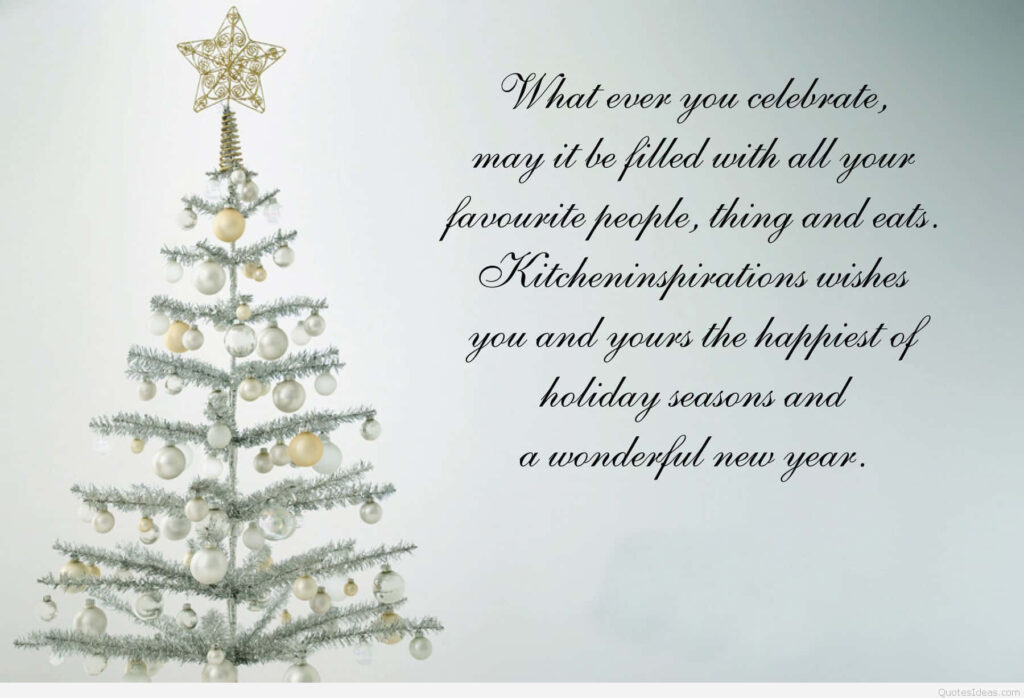 Festive Christmas Tree Wallpaper with Warm Holiday Wishes