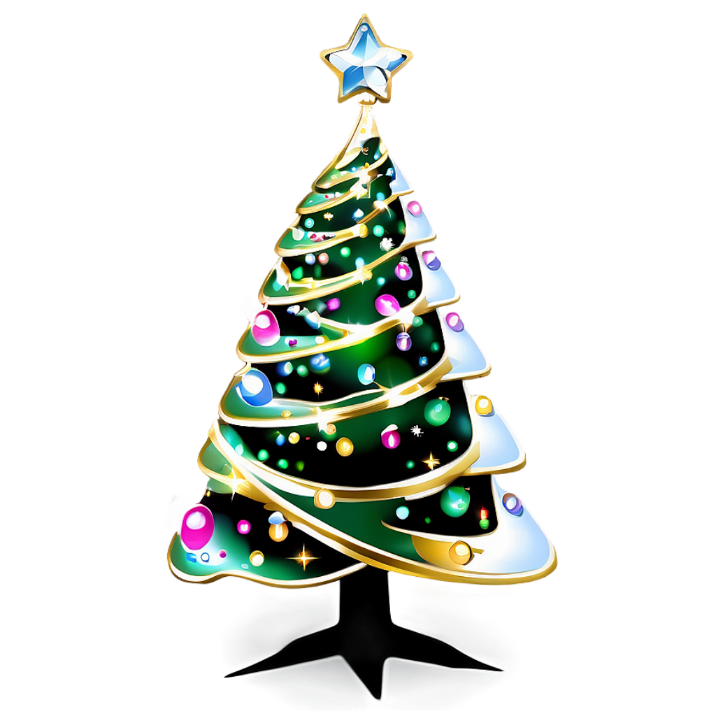 Vibrant Christmas Tree with Sparkling Lights & Colorful Ornaments Wallpaper