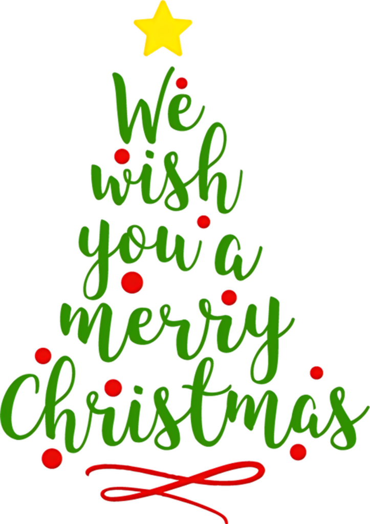 Cheerful Christmas Tree Wallpaper with Festive Message & Decorations